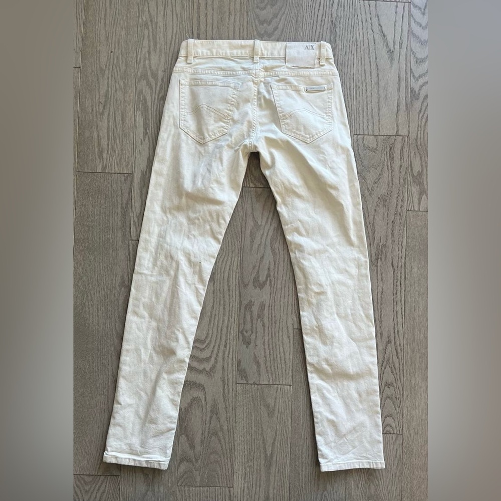 Armani Exchange Women's Cream Denim Pants in size 29 - Picture 6 of 8